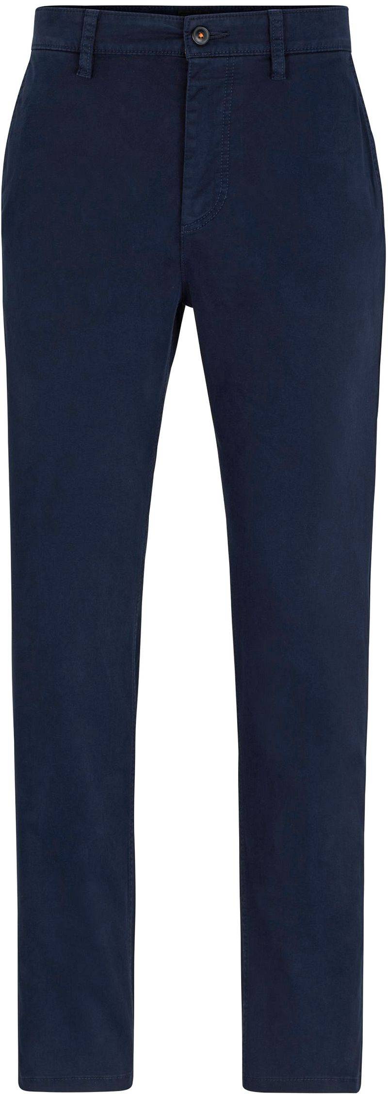 BOSS Satin Chino Navy - Größe W 32 - L 32 von Boss