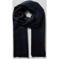 BOSS Schal mit Fransen Modell 'Sayver' in Marine, Größe 1 von Boss