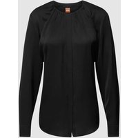 BOSS Black Women Seidenbluse mit Knopfleiste Modell 'Banorah' in Black, Größe 34 von BOSS Black Women