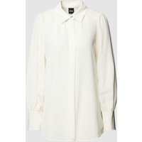 BOSS Black Women Seidenbluse mit verdeckter Knopfleiste Modell 'Beatana' in Offwhite, Größe 44 von BOSS Black Women