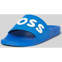 BOSS Slides mit Label-Print Modell 'Kirk' in Royal, Größe 41 von Boss