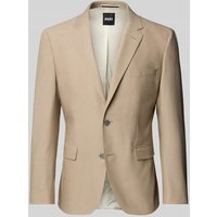 BOSS Slim Fit 2-Knopf-Sakko mit Reverskragen Modell 'Jasper' in Beige, Größe 26 von Boss
