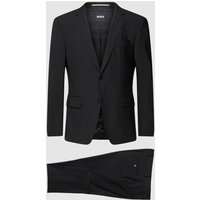 BOSS Slim Fit Anzug aus Schurwolle Modell 'Huge' in Black, Größe 54 von Boss