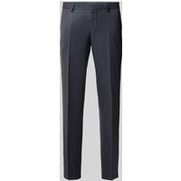 BOSS Slim Fit Anzughose mit Bügelfalten Modell 'Leon' in Marine, Größe 27 von Boss