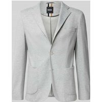 BOSS Slim Fit Anzugsakko mit 2-Knopf-Verschluss Modell 'HANRY' in Hellgrau, Größe 52 von Boss