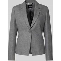BOSS Slim Fit Blazer aus Woll-Lyocell-Mix Modell 'JIA9' in Hellgrau Melange, Größe 38 von Boss