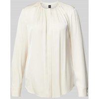 BOSS Slim Fit Bluse aus Seiden-Mix Modell 'Banorah' in Weiss, Größe 36 von Boss