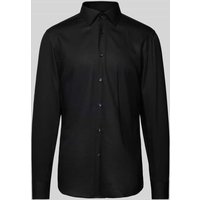 BOSS Slim Fit Business-Hemd mit Kentkragen Modell 'Hank' in Black, Größe 43 von Boss