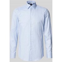 BOSS Slim Fit Business-Hemd mit Kentkragen Modell 'Hank' in Bleu, Größe 39 von Boss