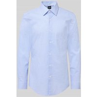 BOSS Slim Fit Business-Hemd mit Kentkragen Modell 'Hank' in Bleu, Größe 43 von Boss