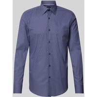 BOSS Slim Fit Business-Hemd mit Kentkragen Modell 'Hank' in Marine, Größe 40 von Boss
