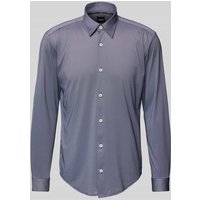 BOSS Slim Fit Business-Hemd mit Kentkragen Modell 'Roan' in Marine, Größe XL von Boss