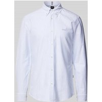 BOSS Slim Fit Business-Hemd mit Knopfleiste Modell 'Roan' in Bleu, Größe L von Boss