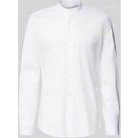 BOSS Slim Fit Business-Hemd mit Stehkragen Modell 'Hank' in Weiss, Größe 38 von Boss