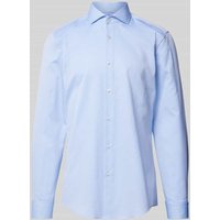 BOSS Slim Fit Business-Hemd mit Strukturmuster Modell 'Hank' in Bleu, Größe 41 von Boss