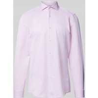 BOSS Slim Fit Business-Hemd mit Strukturmuster Modell 'Hank' in Rose, Größe 42 von Boss