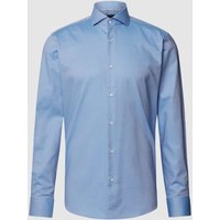 BOSS Slim Fit Business-Hemd mit Strukturmuster in Bleu, Größe 40 von Boss