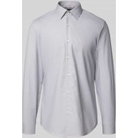 BOSS Slim Fit Businesshemd aus Baumwoll-Elasthan-Mix in Silber, Größe 41 von Boss