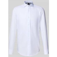 BOSS Slim Fit Businesshemd aus reiner Baumwolle Modell 'HANK' in Weiss, Größe 40 von Boss