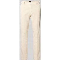 BOSS Slim Fit Hose aus elastischem Baumwoll-Mix Modell 'KAITON1' in Offwhite, Größe 32/32 von Boss