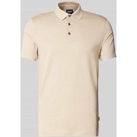 BOSS Slim Fit Poloshirt mit Label-Detail Modell 'Pitton' in Beige, Größe XXL von Boss