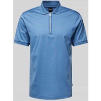 BOSS Slim Fit Poloshirt mit Label-Detail Modell 'Polston' in Bleu, Größe L von Boss