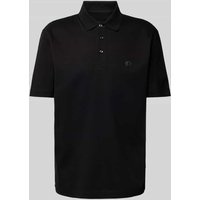 BOSS Slim Fit Poloshirt mit Label-Patch Modell 'Parris' in Black, Größe L von Boss