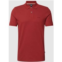 BOSS Slim Fit Poloshirt mit Label-Stitching Modell 'Pallas' in Bordeaux, Größe XL von Boss