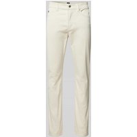 BOSS Slim Fit Stoffhose mit Stretch-Anteil Modell 'Delaware' in Offwhite, Größe 33/32 von Boss