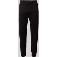 BOSS Slim Fit Sweatpants mit Strukturmuster Modell 'Lamont' in Black, Größe L von Boss
