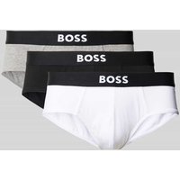 BOSS Slip mit elastischem Label-Bund im 3er-Pack in Mittelgrau Melange, Größe XXL von Boss