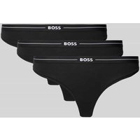 BOSS Black Women Slip mit elastischem Logo-Bund im 3er-Pack in Black, Größe L von BOSS Black Women
