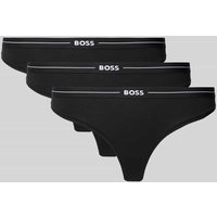 BOSS Black Women Slip mit elastischem Logo-Bund im 3er-Pack in Black, Größe M von BOSS Black Women