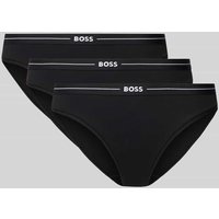 BOSS Black Women Slip mit elastischem Logo-Bund im 3er-Pack in Black, Größe M von BOSS Black Women