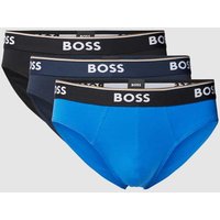 BOSS Slip mit elastischem Logo-Bund im 3er-Pack in Royal, Größe L von Boss