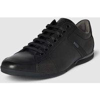 BOSS Sneaker aus echtem Leder Modell 'Saturn' in Black, Größe 43 von Boss