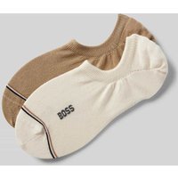 BOSS Sneakersocken mit Label-Detail Modell 'Iconic' im 2er-Pack in Beige, Größe 39-42 von Boss