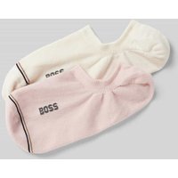 BOSS Sneakersocken mit Label-Detail Modell 'Iconic' im 2er-Pack in Hellrosa, Größe 39-42 von Boss
