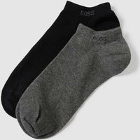 BOSS Sneakersocken mit Label-Print im 2er-Pack in Anthrazit, Größe 39-42 von Boss