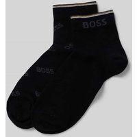 BOSS Socken mit Label-Print im 2er-Pack in Black, Größe 35-38 von Boss
