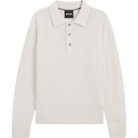 BOSS Softer Pullover aus Schurwolle mit Polokragen in XXL von Boss