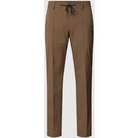 BOSS Stoffhose mit Ziernähten Modell 'Genius' in Mittelbraun, Größe 26 von Boss