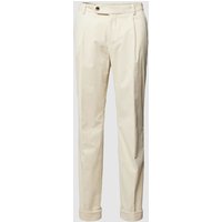 BOSS Stoffhose mit französischen Eingrifftaschen Modell 'Perin' in Offwhite, Größe 54 von Boss