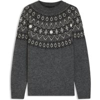 BOSS Strick-Pullover mit Norweger-Muster und Mohair-Anteil in M von Boss