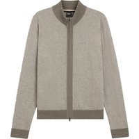 BOSS Strickjacke aus einem Wollgemisch mit Fischgrät-Muster in XXL von Boss