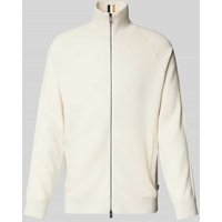 BOSS Strickjacke mit Zweiwege-Reißverschluss Modell 'Domico' in Offwhite, Größe XXL von Boss