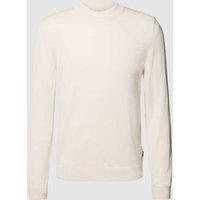 BOSS Strickpullover mit Rundhalsausschnitt Modell 'Bjarno' in Offwhite, Größe XXL von Boss