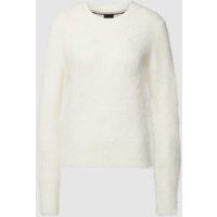 BOSS Black Women Strickpullover mit Rundhalsausschnitt Modell 'Fleuretty' in Offwhite, Größe XL von BOSS Black Women