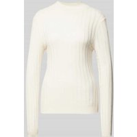 BOSS Strickpullover mit Strukturmuster in Offwhite, Größe M von Boss