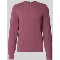 BOSS Strickpullover mit gerippten Abschlüssen Modell 'Ecaio' in Purple, Größe XXL von Boss